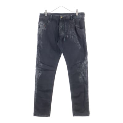 KROOLEY CB-NE ヴィンテージ加工 ドローコード ストレッチ デニムパンツ ブラック 069DT Bランク