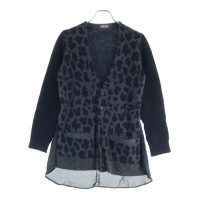 ネイバーフッド 22AW MOHAIR CARDIGAN レオパード総柄 アクリル混