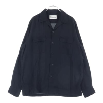 50's SHIRT オープンカラー 50sシャツ ブラック Bランク