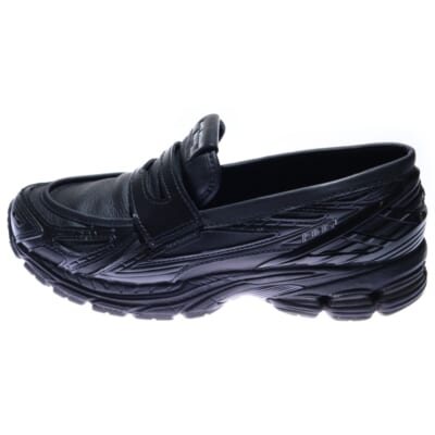 ×JUNYA WATANABE MAN U1906LCD ジュンヤ ワタナベ マン ローファーシューズ ローカットスニーカー ブラック US8/26cm Bランク