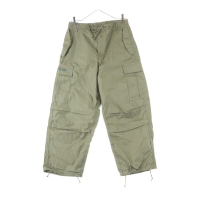 23AW MILT0001 TROUSERS ミリタリー ドローストリング カーゴパンツ トラウザー カーキ 232WVDT-PTM07 Sランク