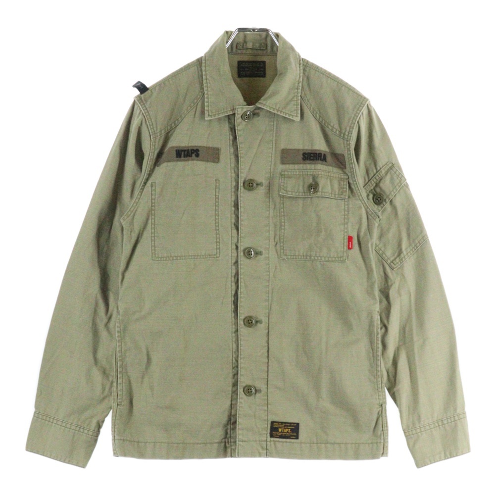 12AW JUNGLE L/S SHIRT ジャングル コットン 長袖シャツ カーキ 122LTDT-SHM01 Bランク