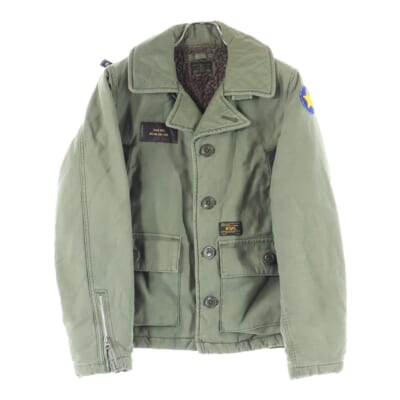 12AW AL-1 JKT 裏ボア フライトジャケット カーキ 122GWDT-JKM05 Bランク