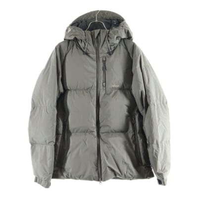 DUFFER ダファー オーロラ 胸ロゴデザイン ジップアップ フーデッド ダウンジャケット カーキ 24FB62 Bランク