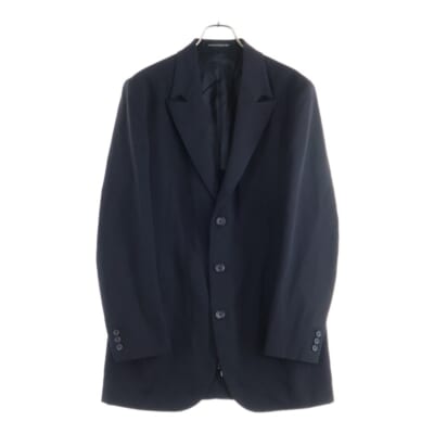 25SS 3つ釦ピークジャケット ウール 3B テーラードジャケット ブラック HP-J08-100 Bランク