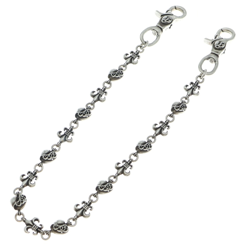 HRTBSF LONG-S/2クリップ ロング BSフレアハートリンク ウォレットチェーン シルバー Bランク