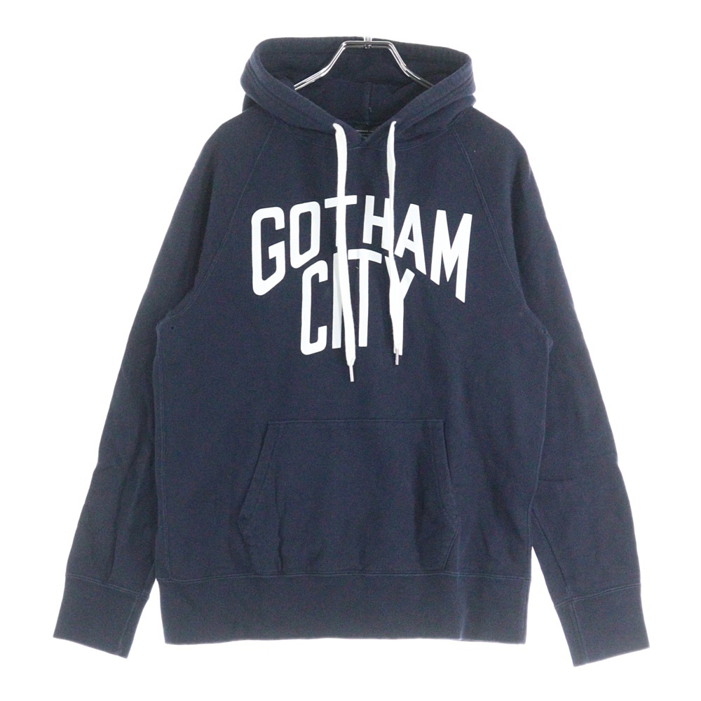 GOTHAM CITY ゴッサムシティ カンガルーポケット フーデッド スウェット パーカー ネイビー Bランク