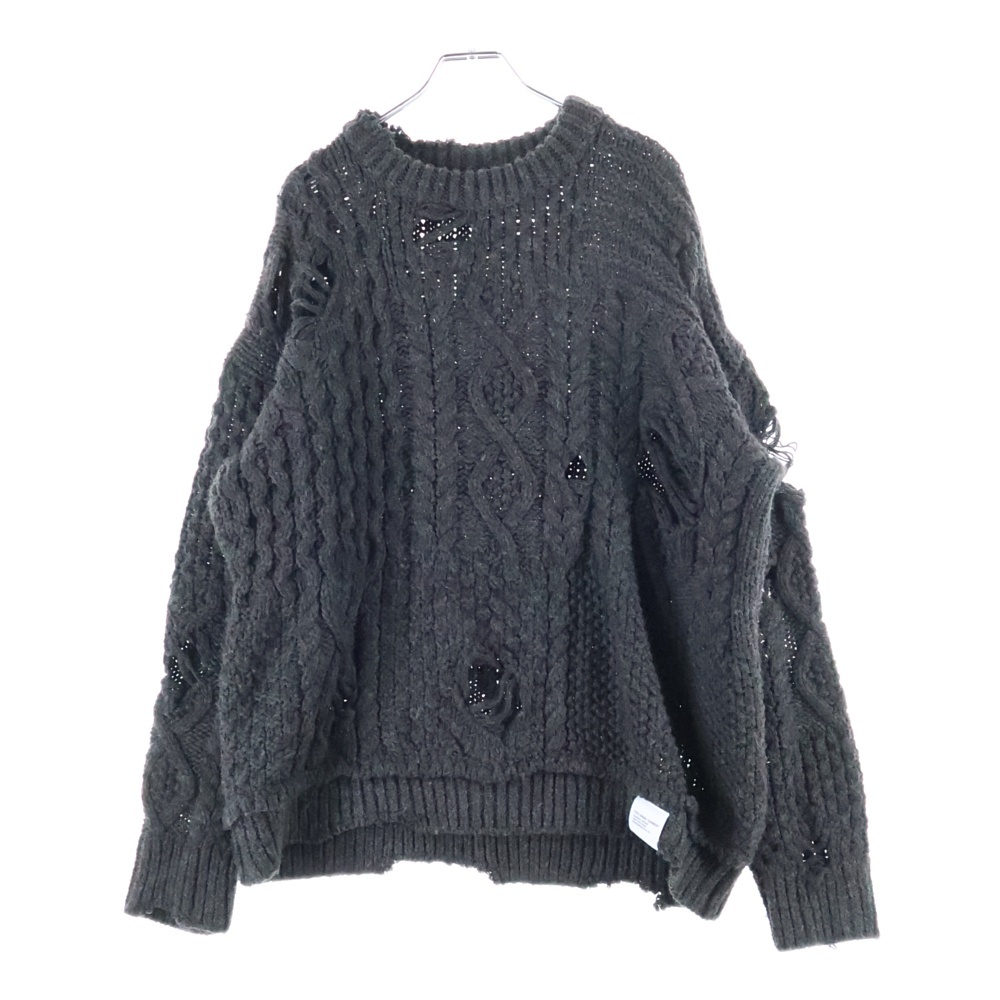 23AW PATCHWORK SAVAGE SWEATER パッチワーク サベージ ニット セーター グレー 232FUNH‐KNM01 Bランク