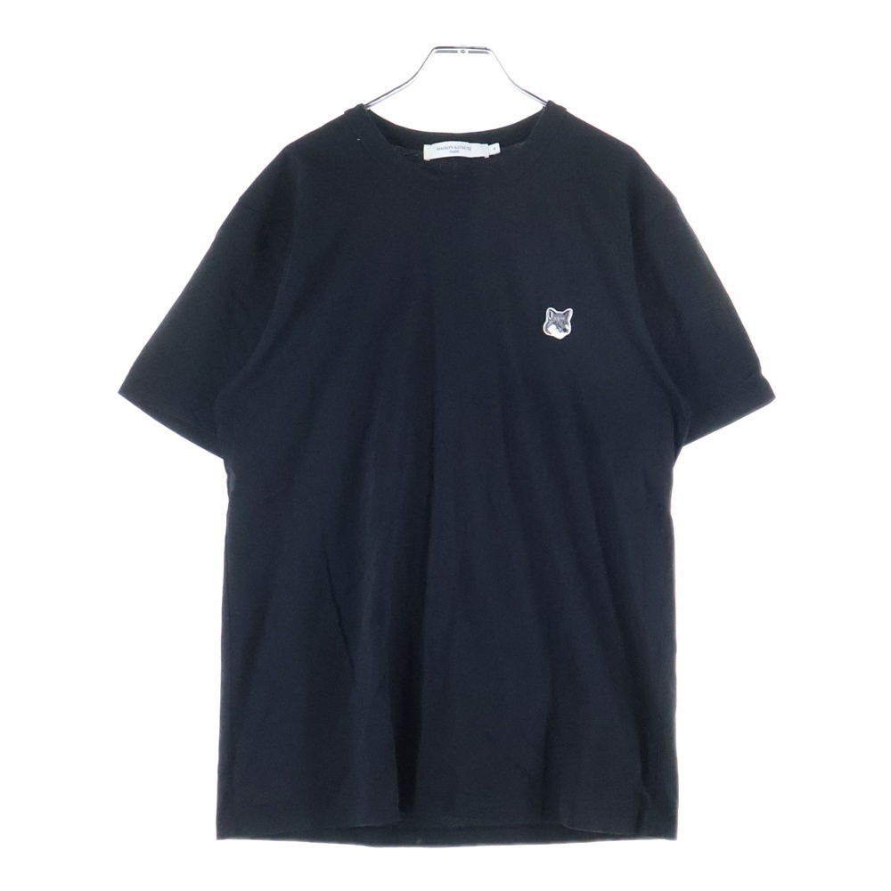 ミニグレー フォックス ヘッド ロゴエンブロイダリー 半袖Tシャツ カットソー ブラック Bランク