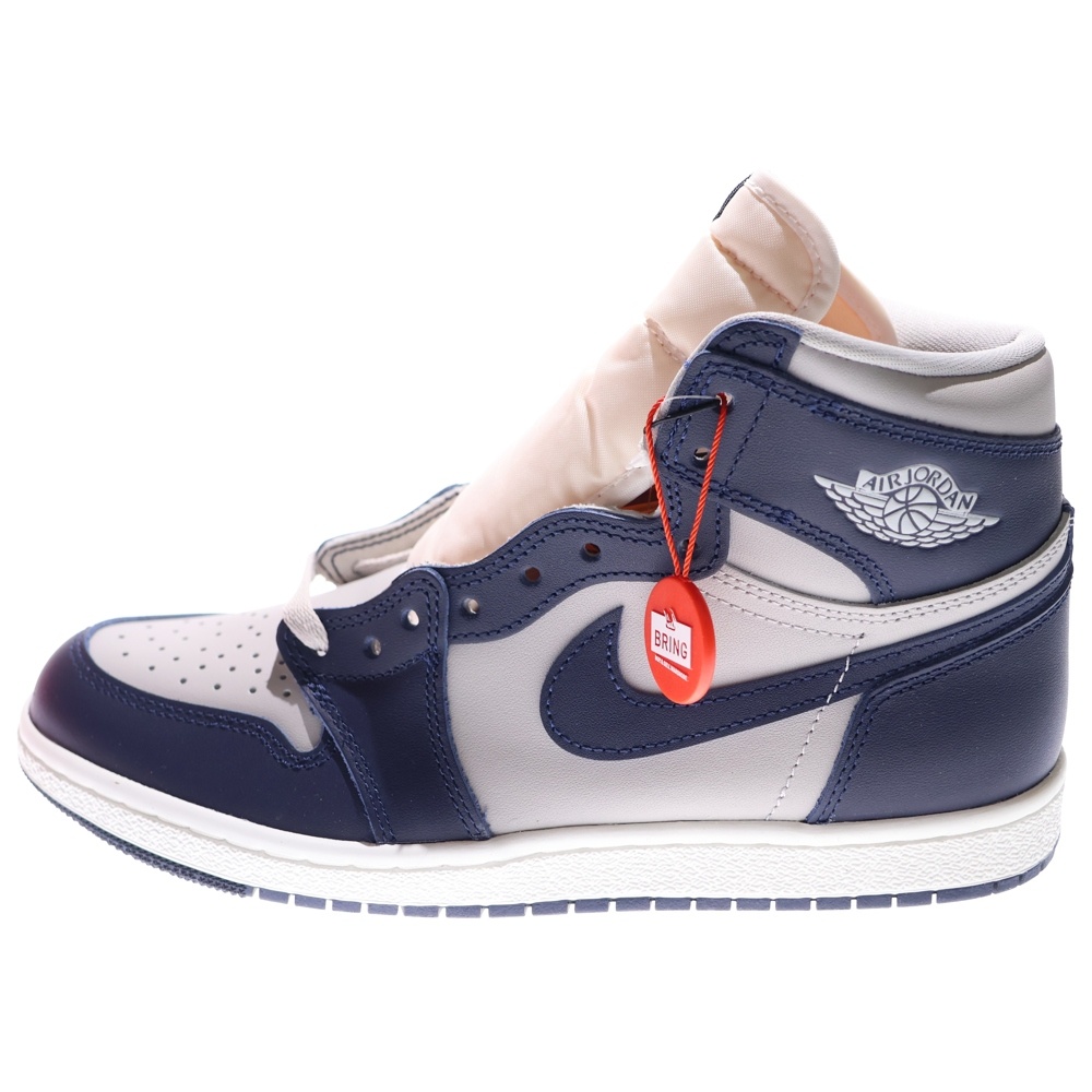 AIR JORDAN 1 HIGH 85 GEORGETOWN エアジョーダン1 ジョージタウン ハイカットスニーカー ネイビー/グレー US8.5/26.5cm BQ4422-400 Sランク