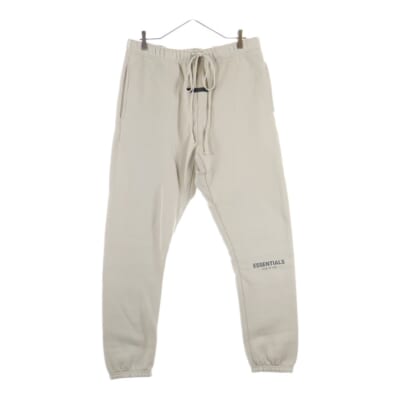 フロントラバーロゴ スウェット ジョガー ロングパンツ ベージュ Bランク