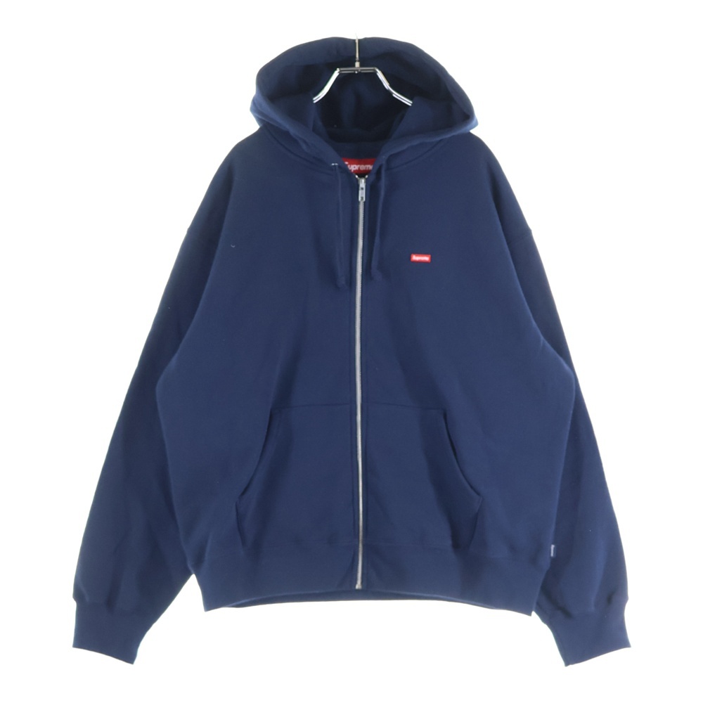 24AW Small Box Zip Up Hooded Sweatshirt スモール ボックスロゴ ジップアップ スウェット パーカー ネイビー Aランク
