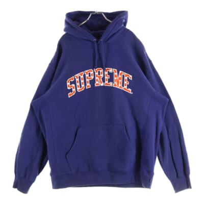 21SS Hearts Arc Hooded Sweatshirt ハートアーチロゴ プルオーバーパーカー スウェットフーディ パープル Bランク