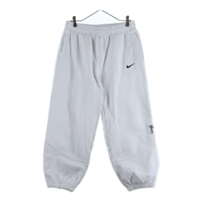 25SS ×NIKE Sweatpant ナイキ ロゴ刺繍 スウェット パンツ ホワイト HF9630-121 Aランク