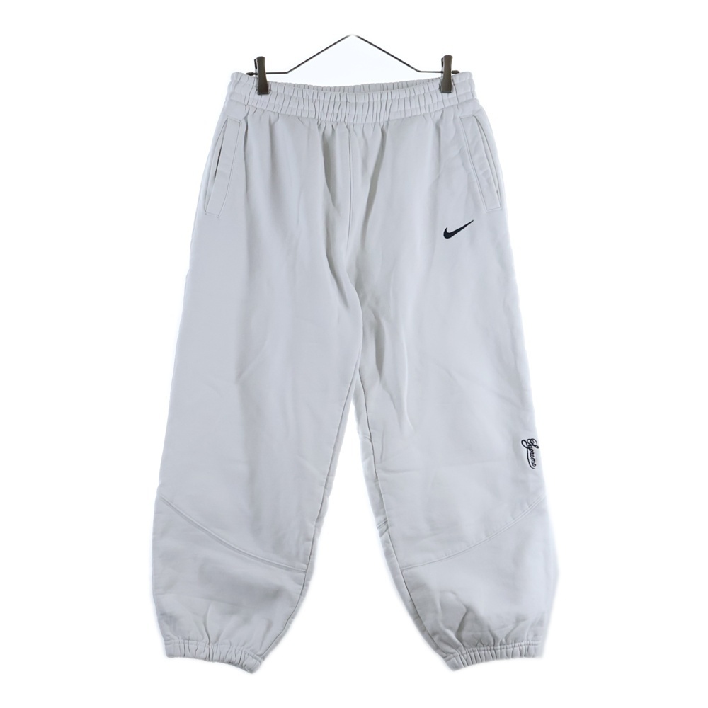 25SS ×NIKE Sweatpant ナイキ ロゴ刺繍 スウェット パンツ ホワイト HF9630-121 Aランク