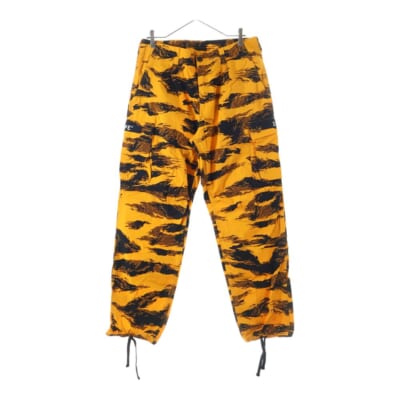 カモフラ ロゴパッチ ジップフライ カーゴパンツ オレンジ/ブラック 001PTI701002F Bランク