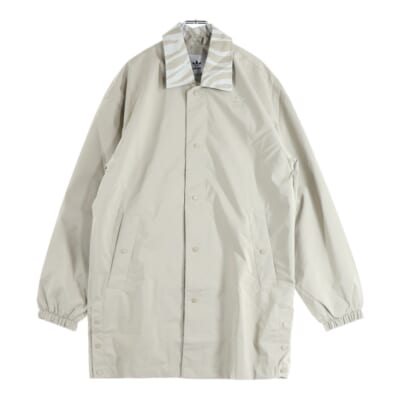 グラフィック アニマル リバーシブルパーカー ボタンダウン ナイロンジャケット ベージュ IL5194 Aランク