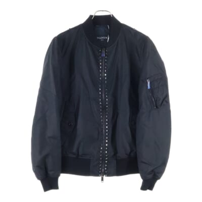 Rockstud Untitled Bomber Jacket MA-1 ロックスタッズ ナイロン ジップアップ ジャケット ブルゾン ブラック MV3CI1602KP Sランク
