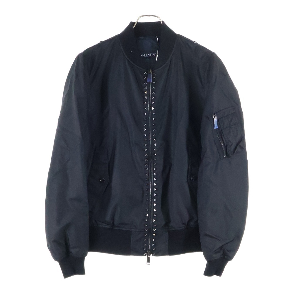 Rockstud Untitled Bomber Jacket MA-1 ロックスタッズ ナイロン ジップアップ ジャケット ブルゾン ブラック MV3CI1602KP Sランク