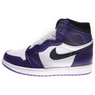 AIR JORDAN 1 RETRO HIGH OG COURT PURPLE エアジョーダン1 コートパープル ハイカットスニーカー ホワイト/パープル US8.5/26.5cm 555088-500 Sランク