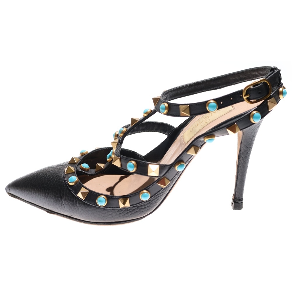 ヴァレンティノ ガラヴァーニ パンプス ロックスタッズ 36 黒 ハイヒール VALENTINO Rockstud パンプス 36 ヴァレンティノ ガラヴァーニ