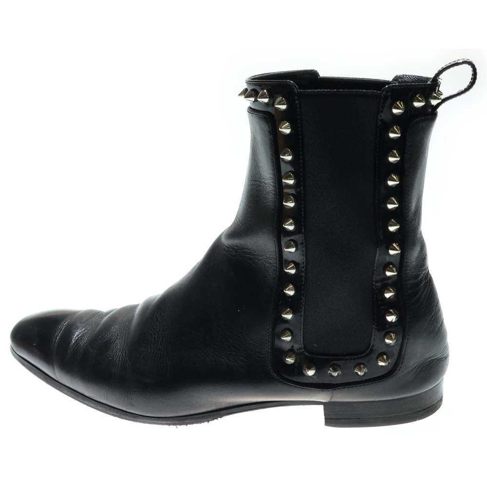 クリスチャンルブタン スタッズ サイドゴアブーツ ブラック クリスチャンルブタン スパイクスタッズ レザー サイドゴア ショート