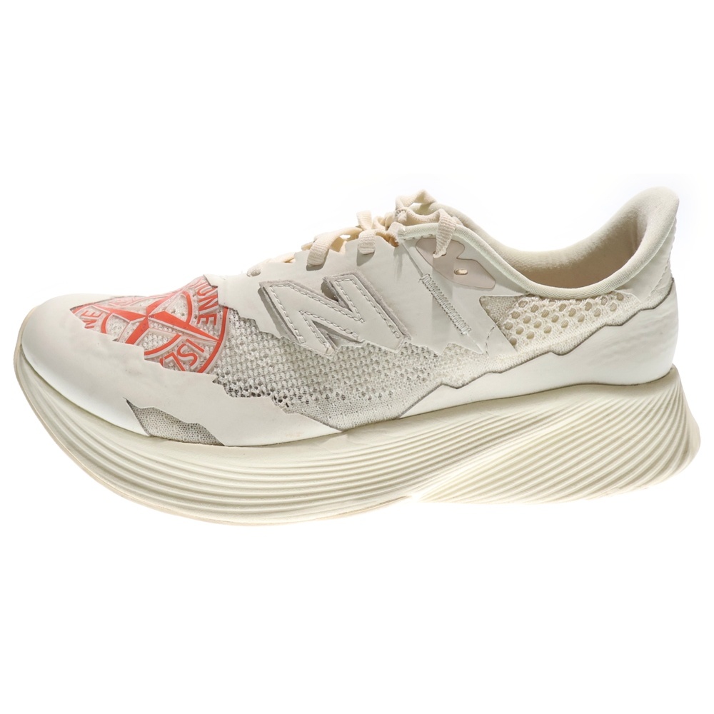 ×STONE ISLAND MSRCELTD ストーンアイランド ローカットスニーカー ホワイト US9/27.0cm Bランク