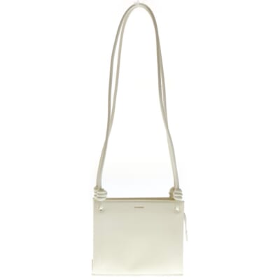 GIRO SMALL ジロ スモール ショルダーバッグ スクエアバッグ カーフレザー ホワイト J07WG0024 Cランク