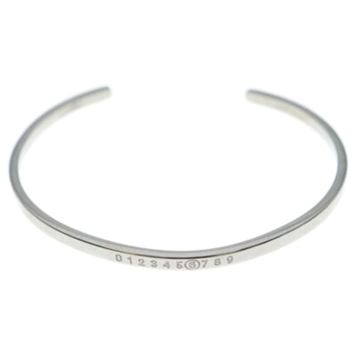 Numeric ミニマルシグネチャー カフブレスレット バングル シルバー Sランク