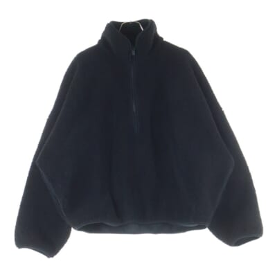 ×FEAR OF GOD Athletics Hike 1/2 Zip フィアオブゴッド ハーフジップ ポーラーフリースジャケット ブラック Bランク