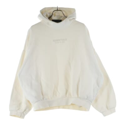 ラバーロゴ スウェットプルオーバーパーカー ホワイト Bランク