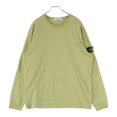 GAUZED COTTON ロゴパッチ ロングスリーブ長袖Tシャツ 751564450 イエローグリーン Bランク