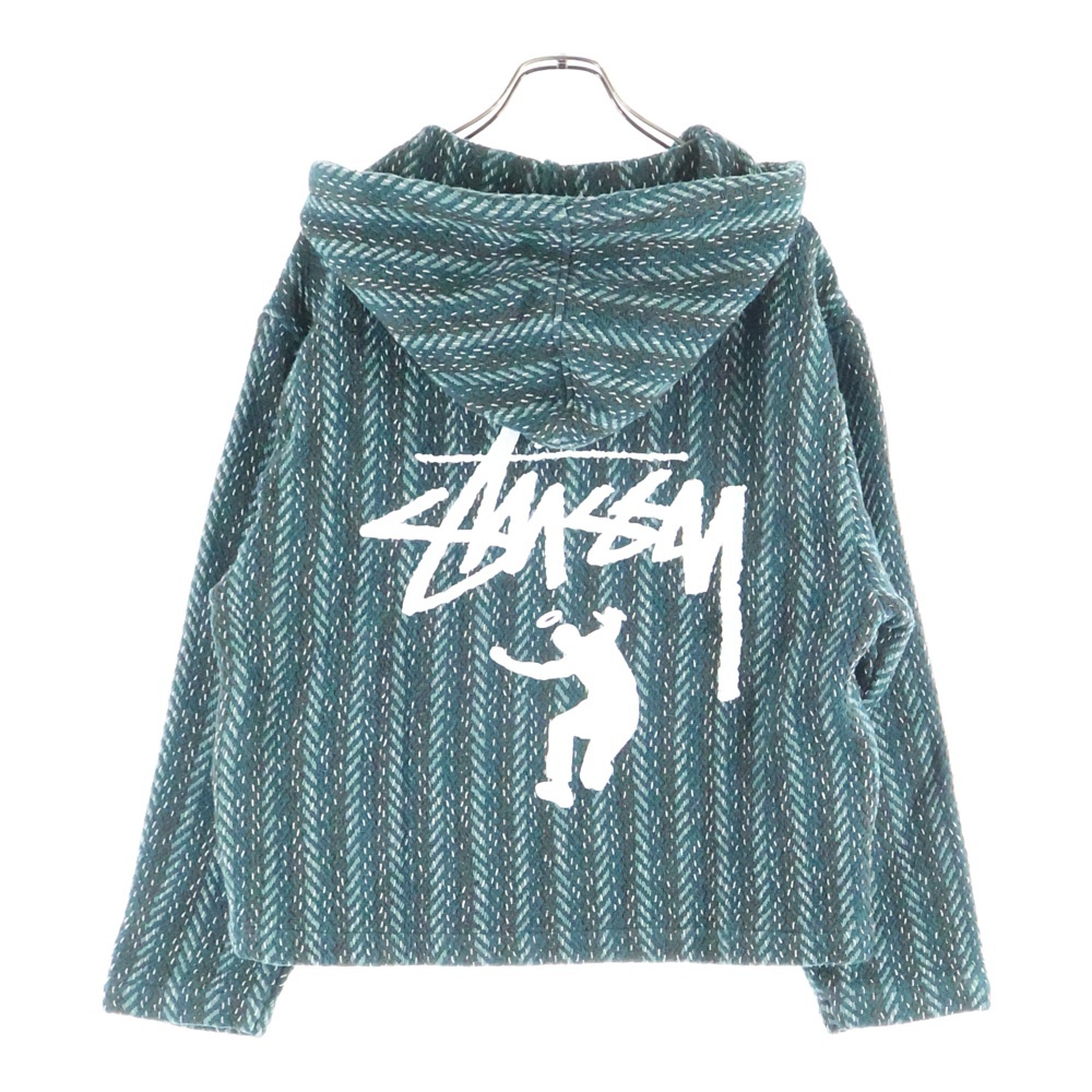 ×UNION 30周年記念 Zip Poncho ×ユニオン ニット ジップアップフーディー パーカー グリーン Sランク