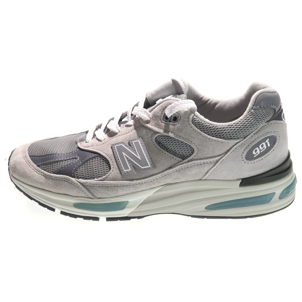 U991GL2 スウェードレザー ローカットスニーカー グレー/ベージュ US9.5/27.5cm Bランク