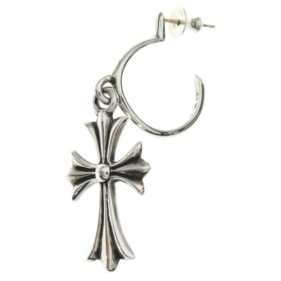 TINY CH CROSS タイニーCHクロス フープピアス シルバー BCA115 Bランク