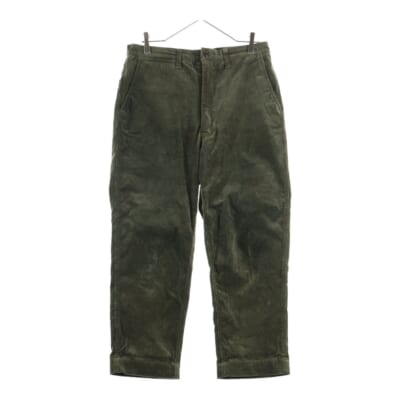 17AW シンチバック コーデュロイストレート トラウザー パンツ カーキ WT-P023 Bランク