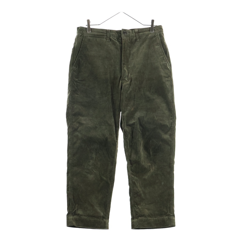 17AW シンチバック コーデュロイストレート トラウザー パンツ カーキ WT-P023 Bランク