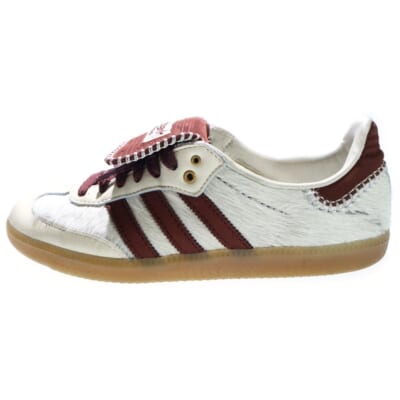 ×Wales Bonner Samba Pony Tonal Low ウェールズボナー サンバ ポニートーナル ローカットスニーカー ベージュ/ブラウン US8.5/26.5cm IE0586 Bランク