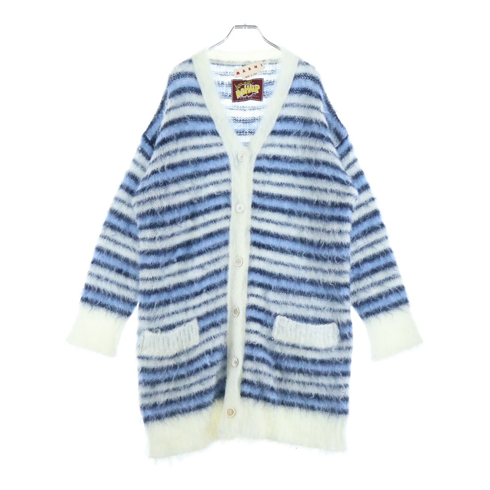 22SS Striped Mohair Cardigan CDMD0267Q0 ストライプ モヘア カーディガン ブルー/ホワイト Bランク
