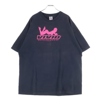 00s VIVID ENTERTAINMENT ヴィヴィッド・エンターテインメント Tシャツ 半袖カットソー ブラック Bランク