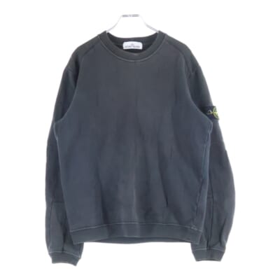 16AW GARMENT DYED SI HOUSE CHECK SWEATSHIRT ガーメントダイ クルーネック スウェットトレーナー ブラック 6515618J3 Bランク