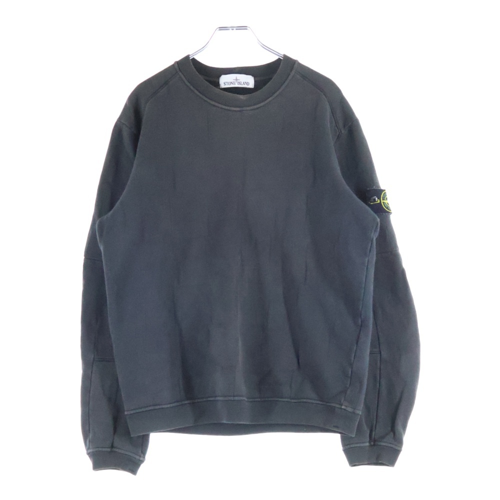 16AW GARMENT DYED SI HOUSE CHECK SWEATSHIRT ガーメントダイ クルーネック スウェットトレーナー ブラック 6515618J3 Bランク