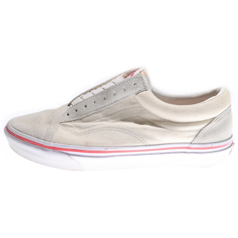 ×Sasquatchfabrix OLD SKOOL サスクワッチファブリックス オールドスクール スリッポン ローカットスニーカー ホワイト US9H/27.5cm 565128-0001 Bランク