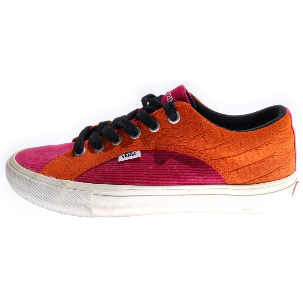 ×Lampin Croc Corduroy Fuchsia ランピン クロココーデュロイ フクシア ローカットスニーカー レッド/オレンジ US9.5/27.5cm Bランク