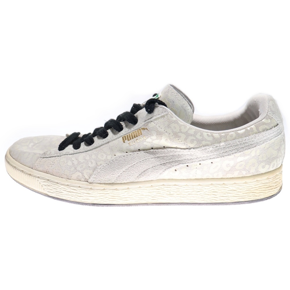 ×X-girl SUEDE WHITE PACK スエード レオパード ローカットスニーカー グレー 360992-01 Bランク