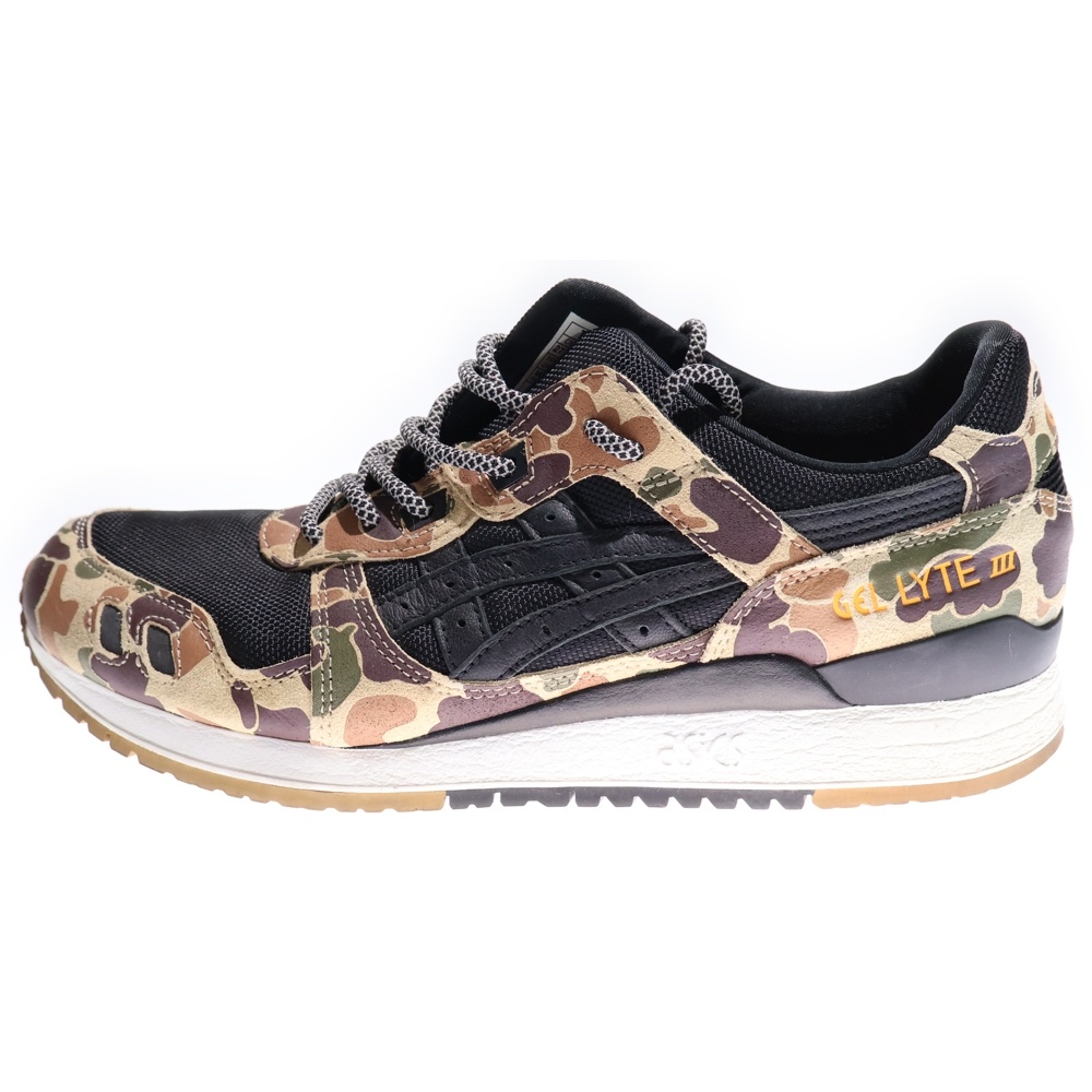 ×Atoms Gel-Lyte III 3 Duck Camo アトモス ゲルライト3 ダックカモ ブラウン/ブラック US9.5/27.5cm TQ6H2Q Bランク