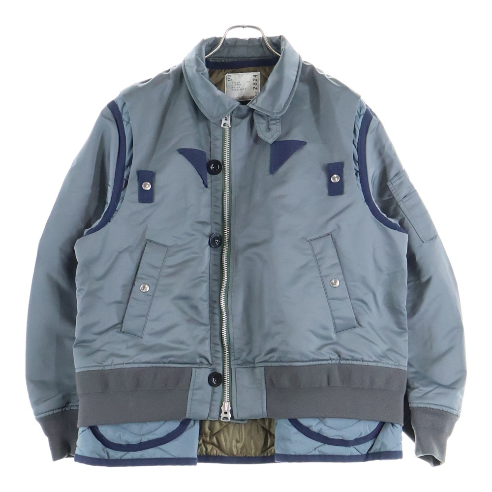 22AW Nylon Twill Mix Blouson ナイロンツイル ブルゾン 再構築ジャケット カーキ 22-02824M Bランク