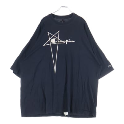 22SS ×Chanpion TOMMY TEE チャンピオン トミー フロント刺繍半袖Tシャツ カットソー ブラック CM01B7926-CHJEG Bランク