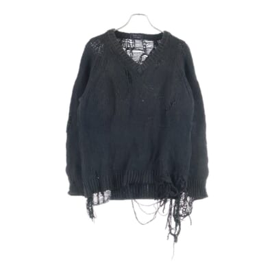 03AW カート期 Grunge Knit グラウンジニット ダメージ加工 ブラック Bランク