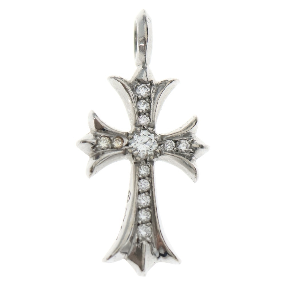 18KWG TNY CRSF P/DIA タイニーファットクロス PAVEダイヤ ペンダントトップ ホワイトゴールド BCA008 Bランク